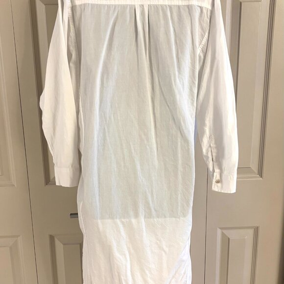 Oversized White Button-Down Shirt Dress S - Picture 7 of 12